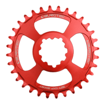 Burgtec Thick-Thin Chainring GXP 3mm Offset Direct Mount 28T Race Red
