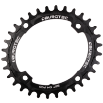 Burgtec Thick-Thin Oval Chainring 104mm BCD 32T Black
