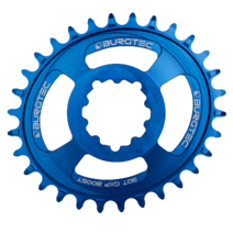 Burgtec Thick-Thin Oval Chainring GXP 3mm Offset Direct Mount 30T Deep Blue