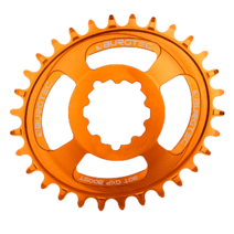 Burgtec Thick-Thin Oval Chainring GXP 3mm Offset Direct Mount 30T Iron Bro Orange