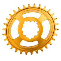 Burgtec Thick-Thin Oval Chainring GXP 3mm Offset Direct Mount 30T Bullion Gold