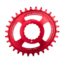 Burgtec Thick-Thin Oval Chainring Race Face Cinch Direct Mount 32T Race Red