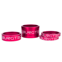 Burgtec Stem Spacer Kit (5mm x 2, 10mm, 20mm) Toxic Barbie Pink