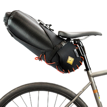 Restrap Bikepacking Saddle Bag + Dry Bag Large 14 litre Black/Orange