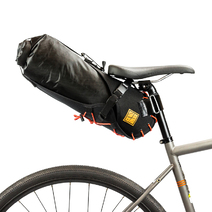 Restrap Bikepacking Saddle Bag + Dry Bag Small 8 litre Black/Orange