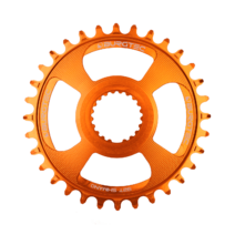 Burgtec Thick-Thin Chainring Shimano Direct Mount 12-Speed 28T Iron Bro Orange