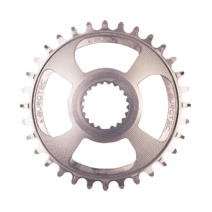 Burgtec Thick-Thin Chainring Shimano Direct Mount 12-Speed 28T Rhodium Silver