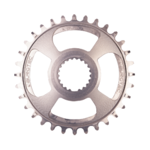 Burgtec Thick-Thin Chainring Shimano Direct Mount 12-Speed 34T Rhodium Silver