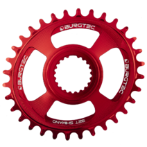Burgtec Thick-Thin Oval Chainring Shimano Direct Mount 12-Speed 30T Race Red
