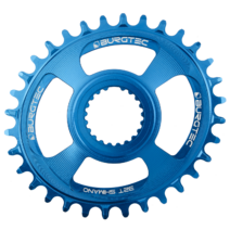 Burgtec Thick-Thin Oval Chainring Shimano Direct Mount 12-Speed 30T Deep Blue