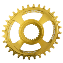 Burgtec Thick-Thin Oval Chainring Shimano Direct Mount 12-Speed 30T Bullion Gold