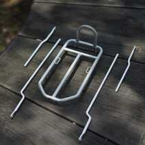 FOOTLONG REAR RACK CROMOLY PAINTED SILVER