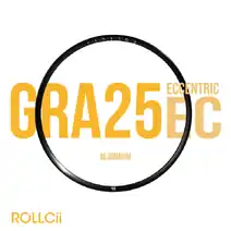 ROLLCii GRA25EC Eccentric Alloy Rim (Disc Brake) 700C/29", 32H Tubeless Ready, Polished Silver
