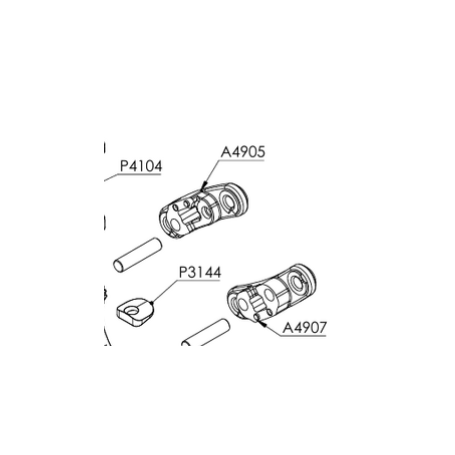 KS Parts RHS Forward Link + Rod (Cantrell) A4905 