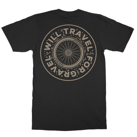 Restrap T-Shirt Will Travel for Gravel Large Black