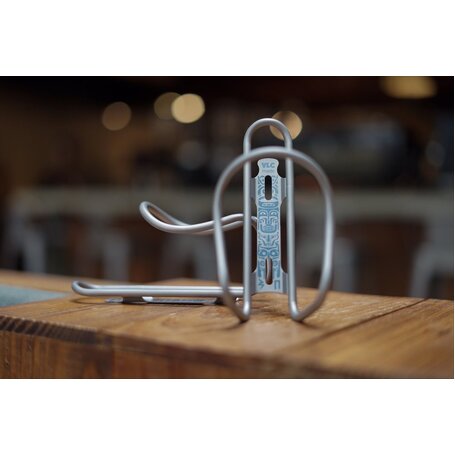 VLCmade Space Ti Bottle Cage - Neptune (Blue graphics)