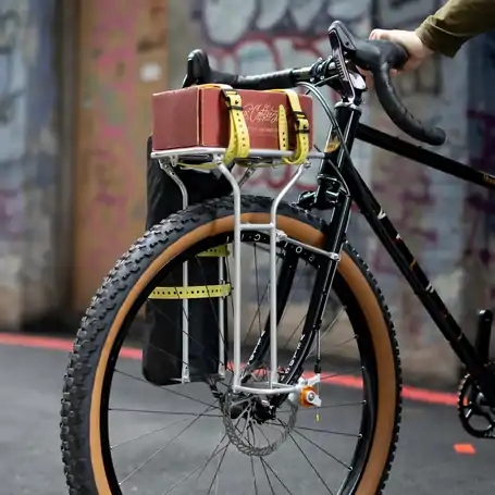 VLCmade CAGE WEDNESDAY FRONT Rack Medium (26"/27.5"/650b), Painted Silver