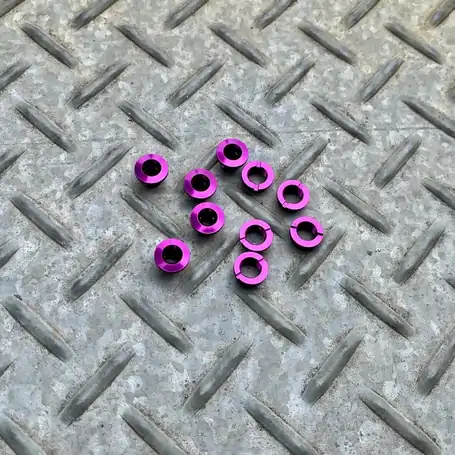 READY MADE Chainring Bolt & Nut (6mm - Single Ring) Alloy 7075 (pack of 5) -  Lavender