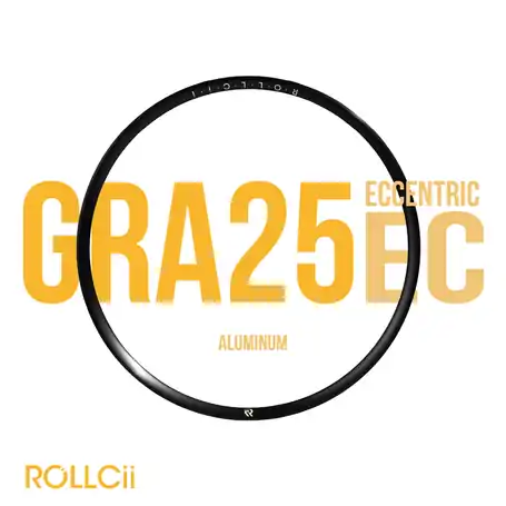 ROLLCii GRA25EC Eccentric Alloy Rim (Disc Brake) 700C/29", 32H Tubeless Ready, Polished Silver